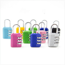 Colorful gym password Combination padlock 3 digit cute luggage combination lock